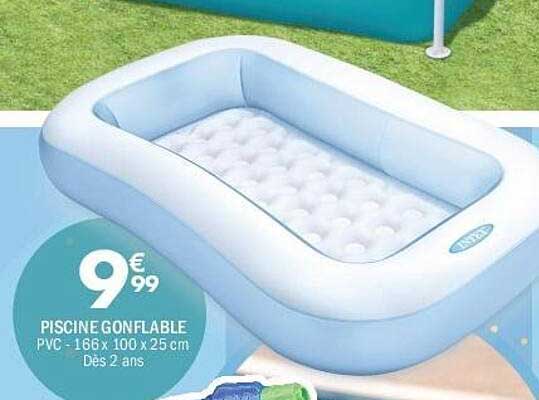PISCINE GONFLABLE PVC - 166 x 100 x 25 cm Dès 2 ans