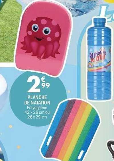 PLANCHE DE NATATION Polystyrène 42 x 26 cm ou 26 x 29 cm