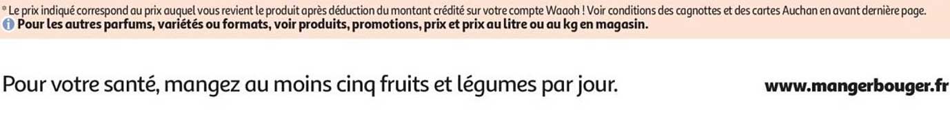 Pour votre santé, mangez au moins cinq fruits et légumes par jour.