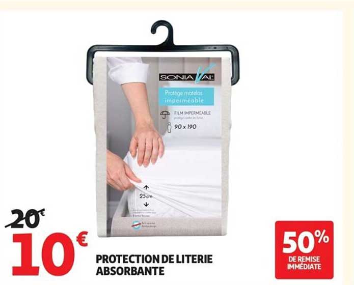PROTECTION DE LITERIE ABSORBANTE