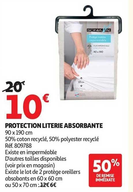 PROTECTION LITERIE ABSORBANTE
