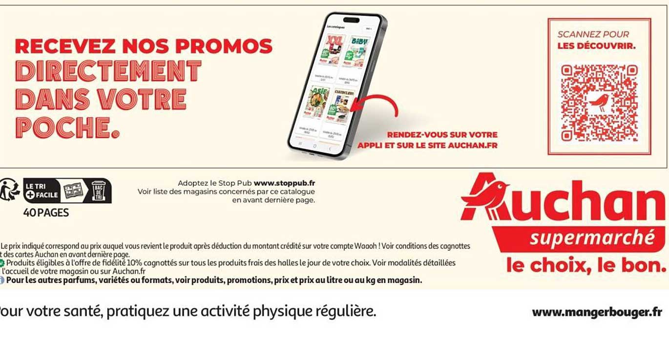 RECEVEZ NOS PROMOS DIRECTEMENT DANS VOTRE POCHE.