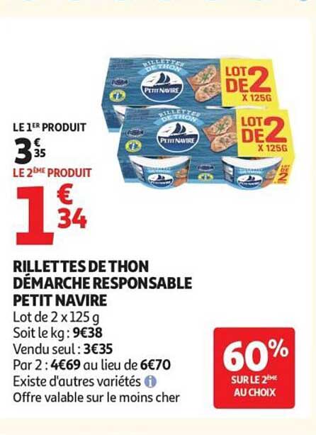 RILLETTES DE THON DÉMARCHE RESPONSABLE PETIT NAVIRE