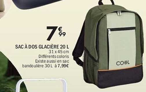 SAC À DOS GLACIÈRE 20 L