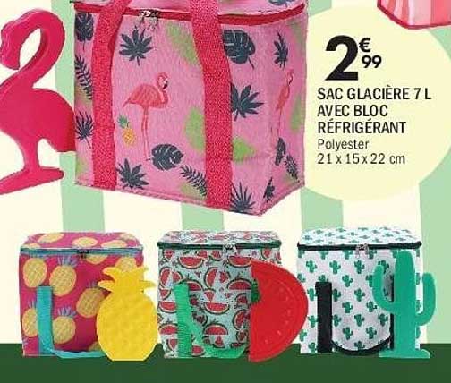 SAC GLACIÈRE 7 L AVEC BLOC RÉFRIGÉRANT
