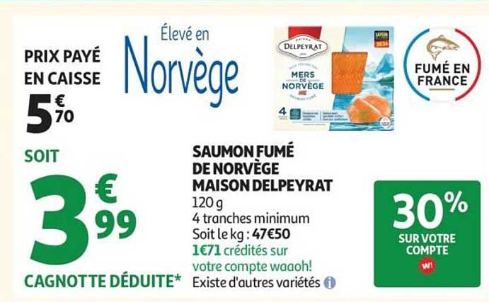 Saumon fumé de Norvège Maison Delpeyrat