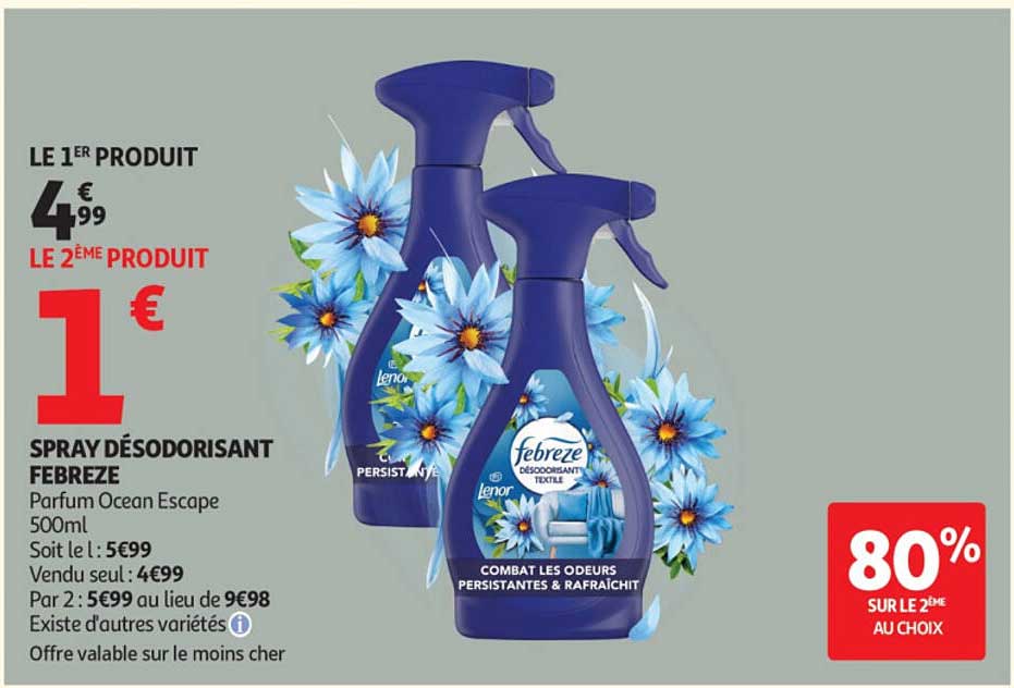 SPRAY DÉSORISANT FEBREZE Parfum Ocean Escape 500ml