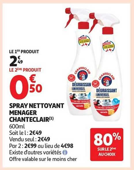 SPRAY NETTOYANT MENAGER CHANTECLAIR(1) 600ml