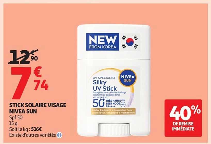 STICK SOLAIRE VISAGE NIVEA SUN
