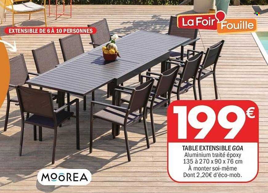 TABLE EXTENSIBLE GOA