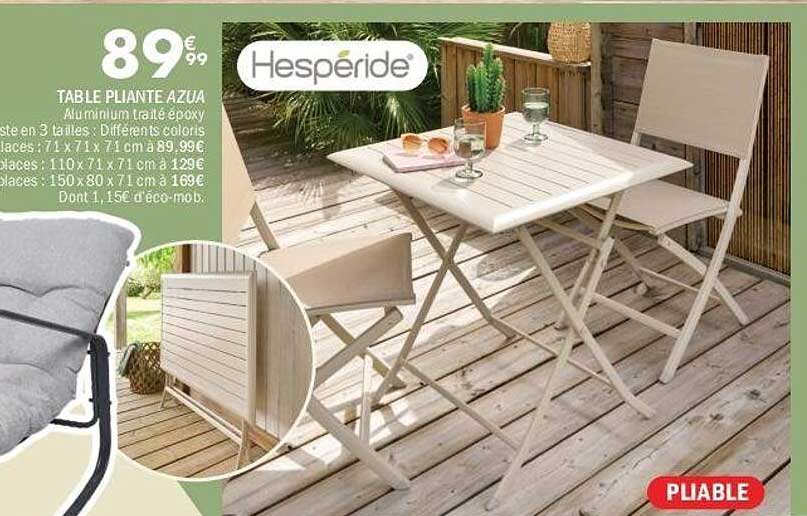 TABLE PLIANTE AZUA