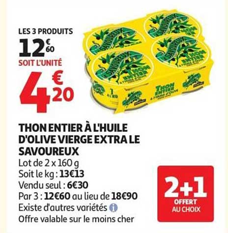 THON ENTIER À L’HUILE D’OLIVE VIERGE EXTRALE SAVOUREUX