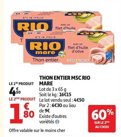 THON ENTIER MSC RIO MARE
