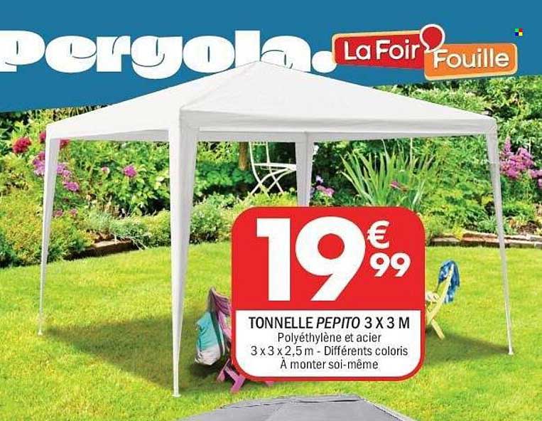 TONNELLE PEPITO 3 X 3 M