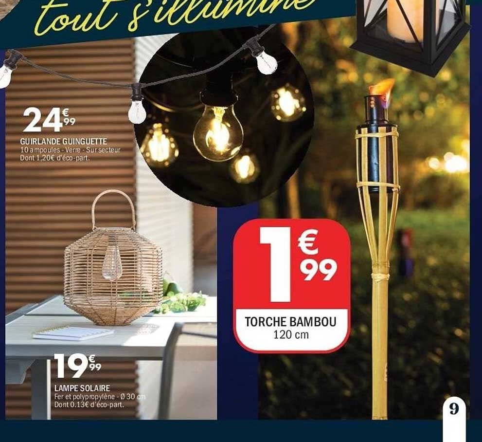 TORCHE BAMBOU 120 cm
