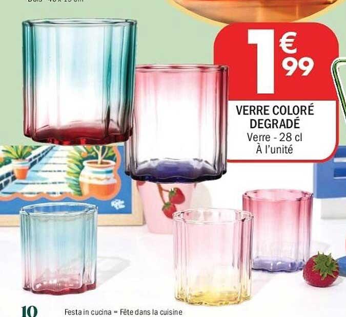 VERRE COLORÉ DEGRADÉ