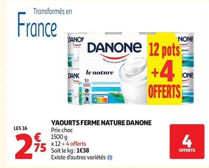 YAOURTS FERME NATURE DANONE