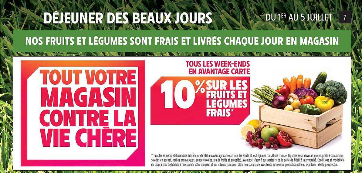 10% SUR LES FRUITS ET LÉGUMES FRAIS
