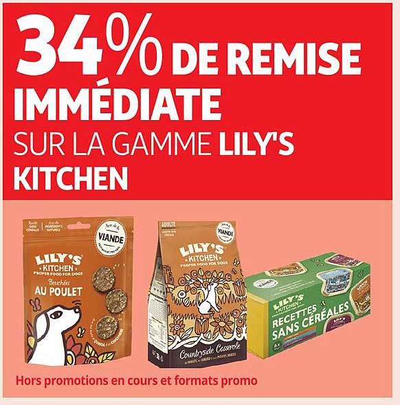 34% DE REMISE IMMÉDIATE SUR LA GAMME LILY'S KITCHEN