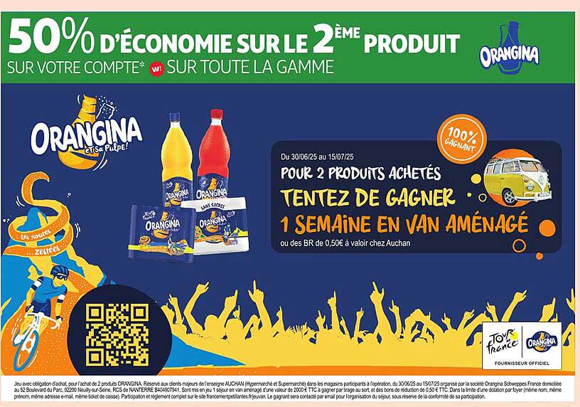 50% d'économie sur le 2ème produit sur toute la gamme