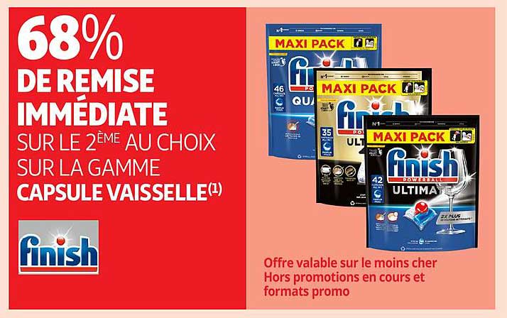 68% DE REMISE IMMEDIATE SUR LE 2ÈME AU CHOIX SUR LA GAMME CAPSULE VAISSELLE