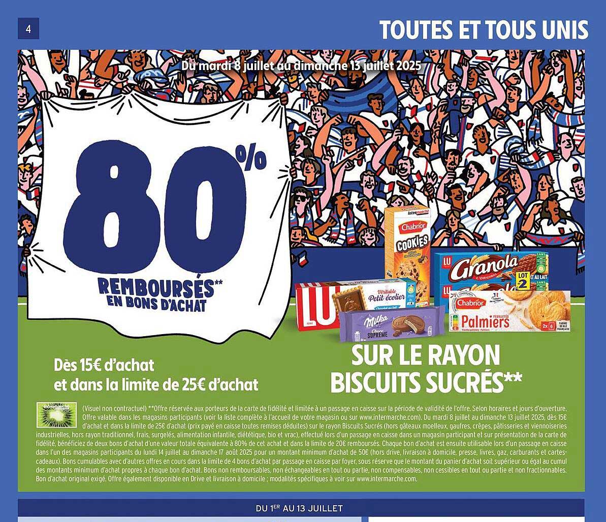 80% REMBOURSÉS EN BONS D'ACHAT