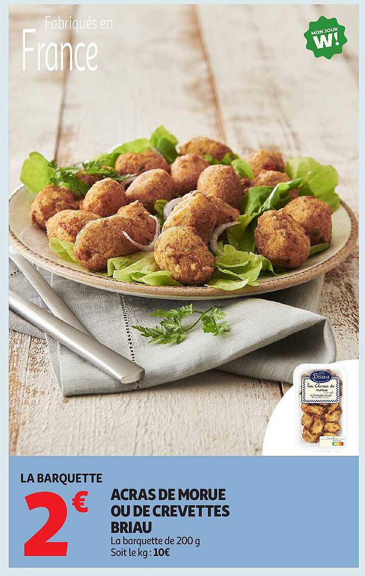 ACRAS DE MORUE OU DE CREVETTES BRIAU