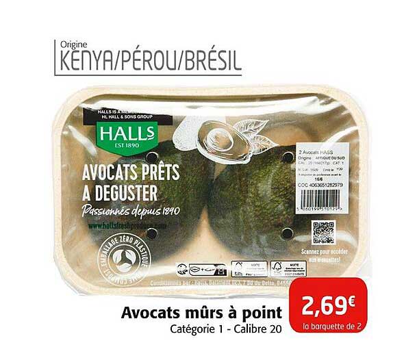 Avocats mûrs à point