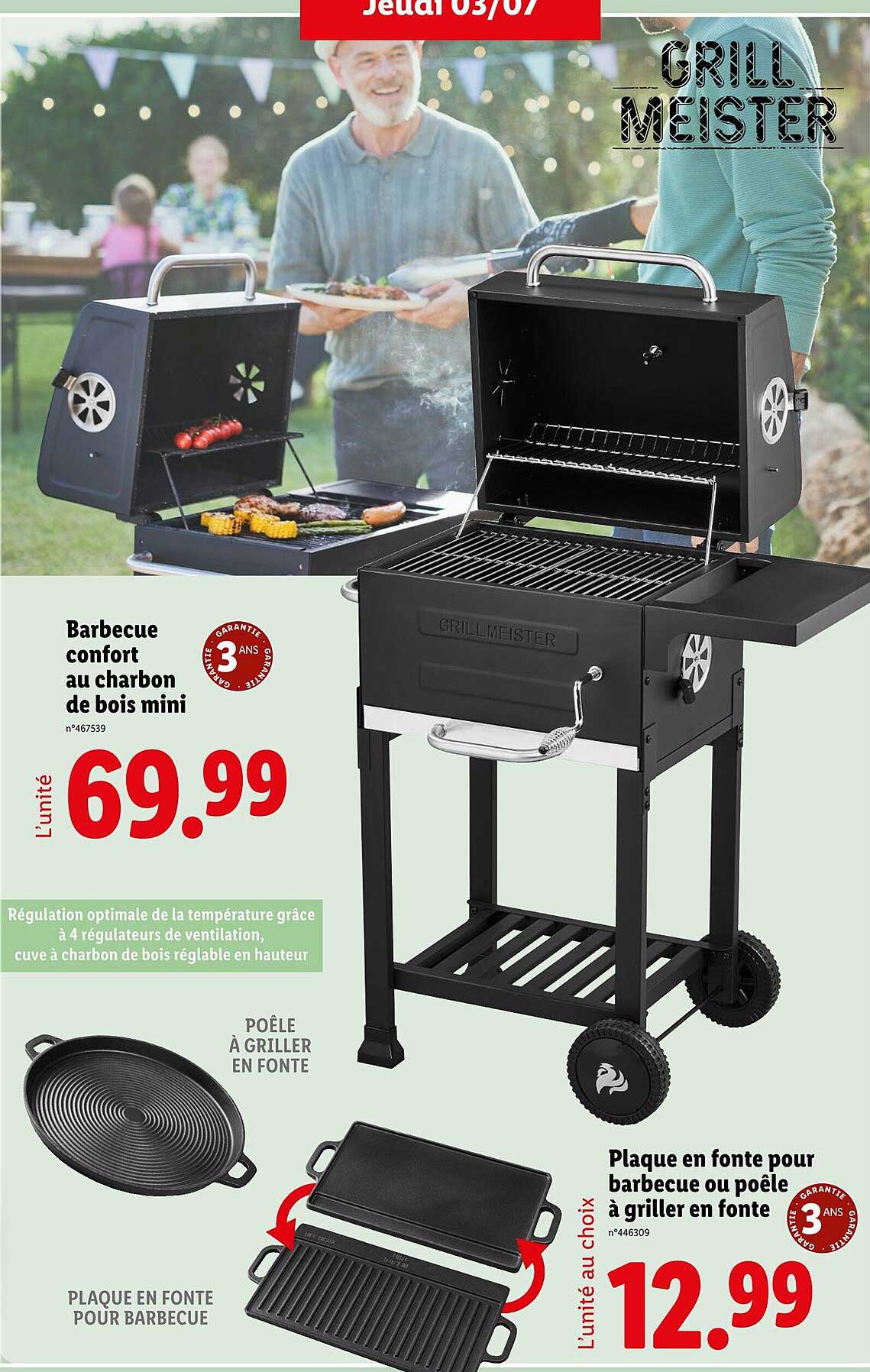 Barbecue confort au charbon de bois mini