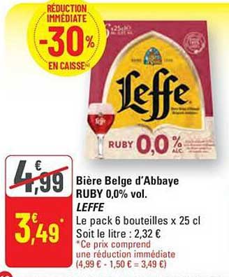 Bière Belge d'Abbaye RUBY 0,0% vol.