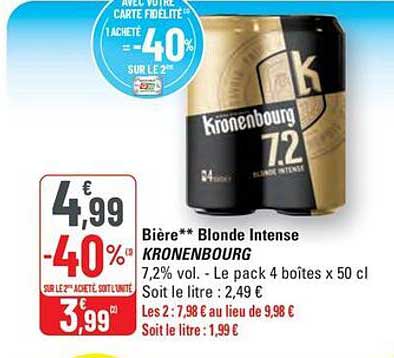 Bière** Blonde Intense KRONENBOURG