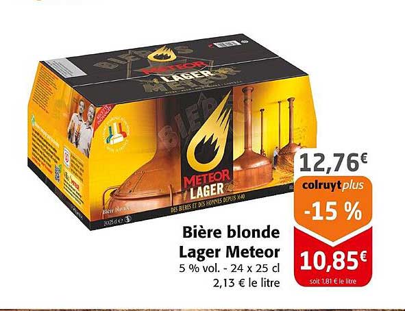 Bière blonde Lager Meteor