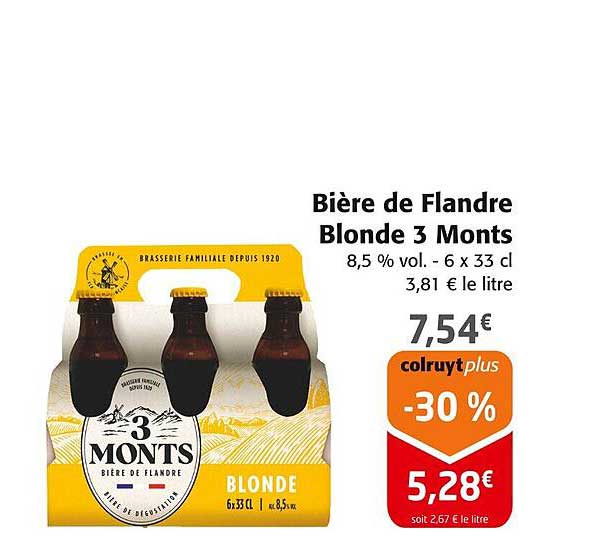 Bière de Flandre Blonde 3 Monts