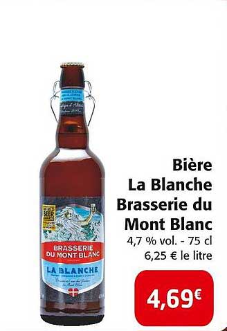 Bière La Blanche Brasserie du Mont Blanc