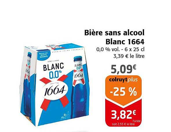 Bière sans alcool Blanc 1664