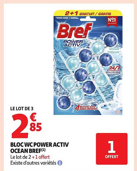 BLOC WC POWER ACTIV OCEAN BREF