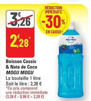 Boisson Cassis & Nata de Coco MOGU MOGU
