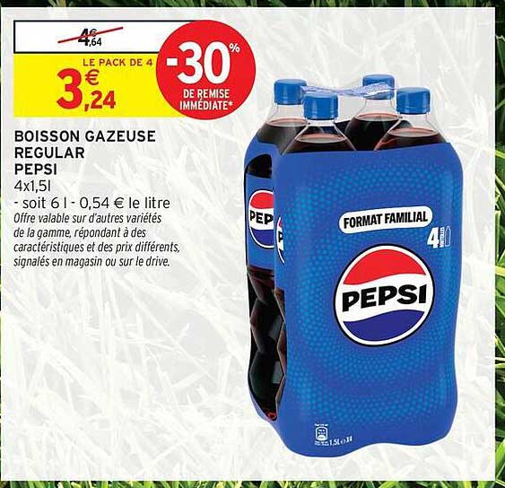 BOISSON GAZEUSE REGULAR PEPSI 4x1,5l