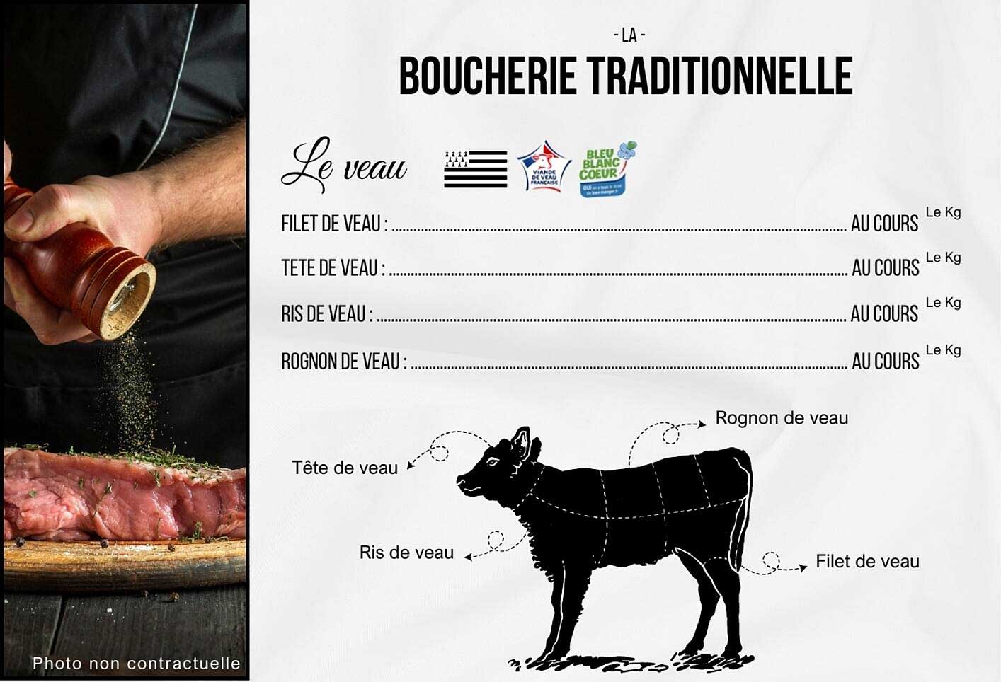 Boucherie traditionnelle – Le veau