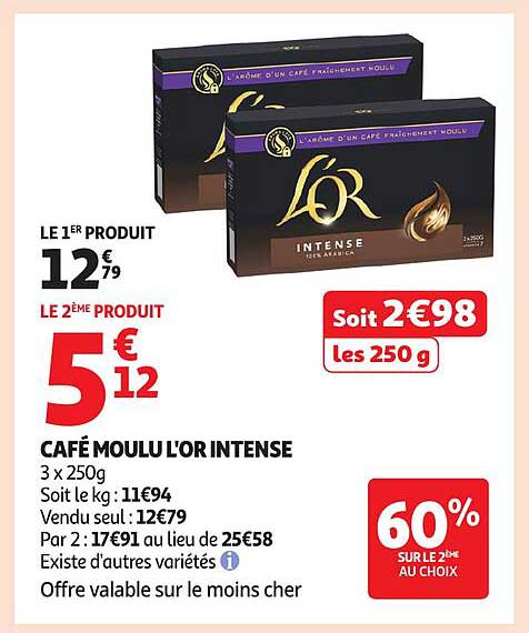 CAFE MOULU L'OR INTENSE