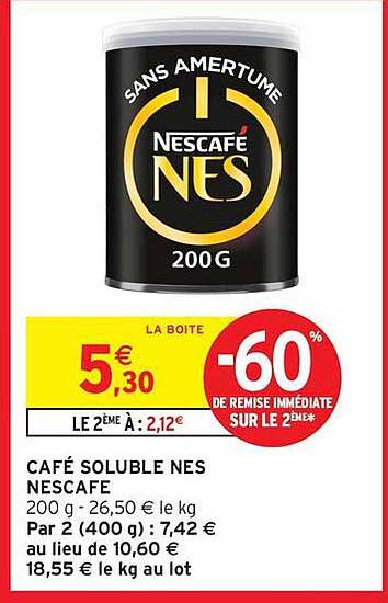 CAFE SOLUBLE NES NESCAFE