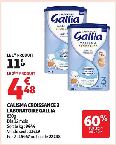 CALISMA CROISSANCE 3 LABORATOIRE GALLIA
