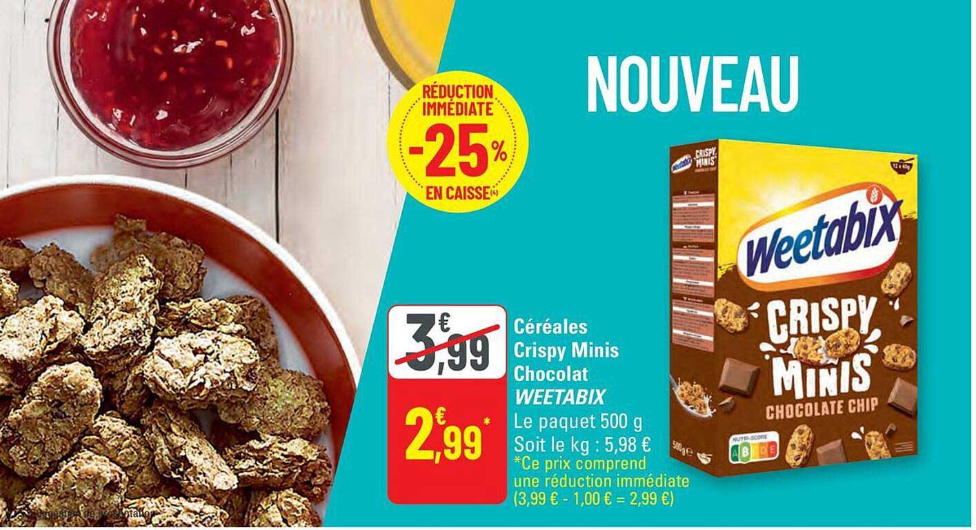 Céréales Crispy Minis Chocolat WEETABIX