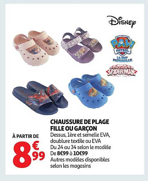 CHAUSSURE DE PLAGE FILLE OU GARÇON