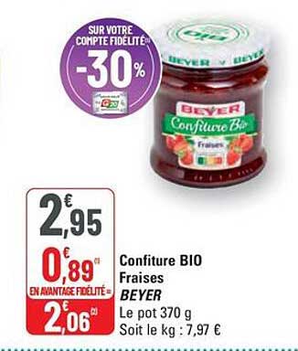 Confiture BIO Fraises BEYER