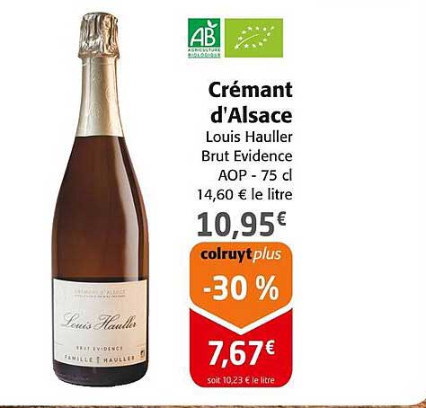 Crémant d'Alsace Louis Hauller Brut Evidence AOP - 75 cl