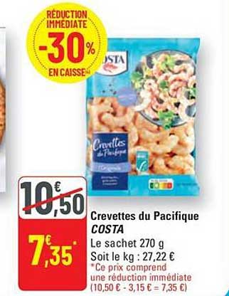 Crevettes du Pacifique COSTA