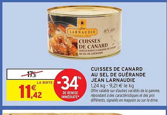 CUISSES DE CANARD AU SEL DEGUERANDE JEAN LARNAUDIE