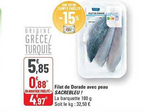 Filet de Dorade avec peau