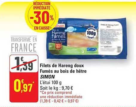 Filets de Hareng doux Fumés au bois de hêtre SIMON